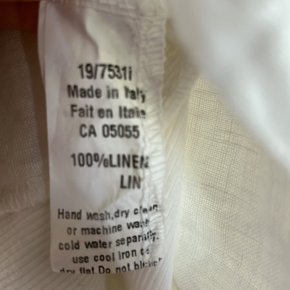 M Brand Made In Italy White 100% Linen Dress - Picture 4 of 5